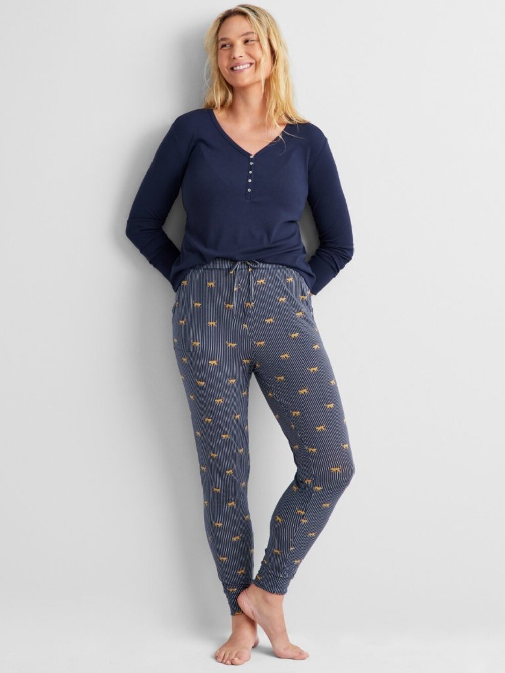 #1766 State of Day Printed Jogger Pajama Pants